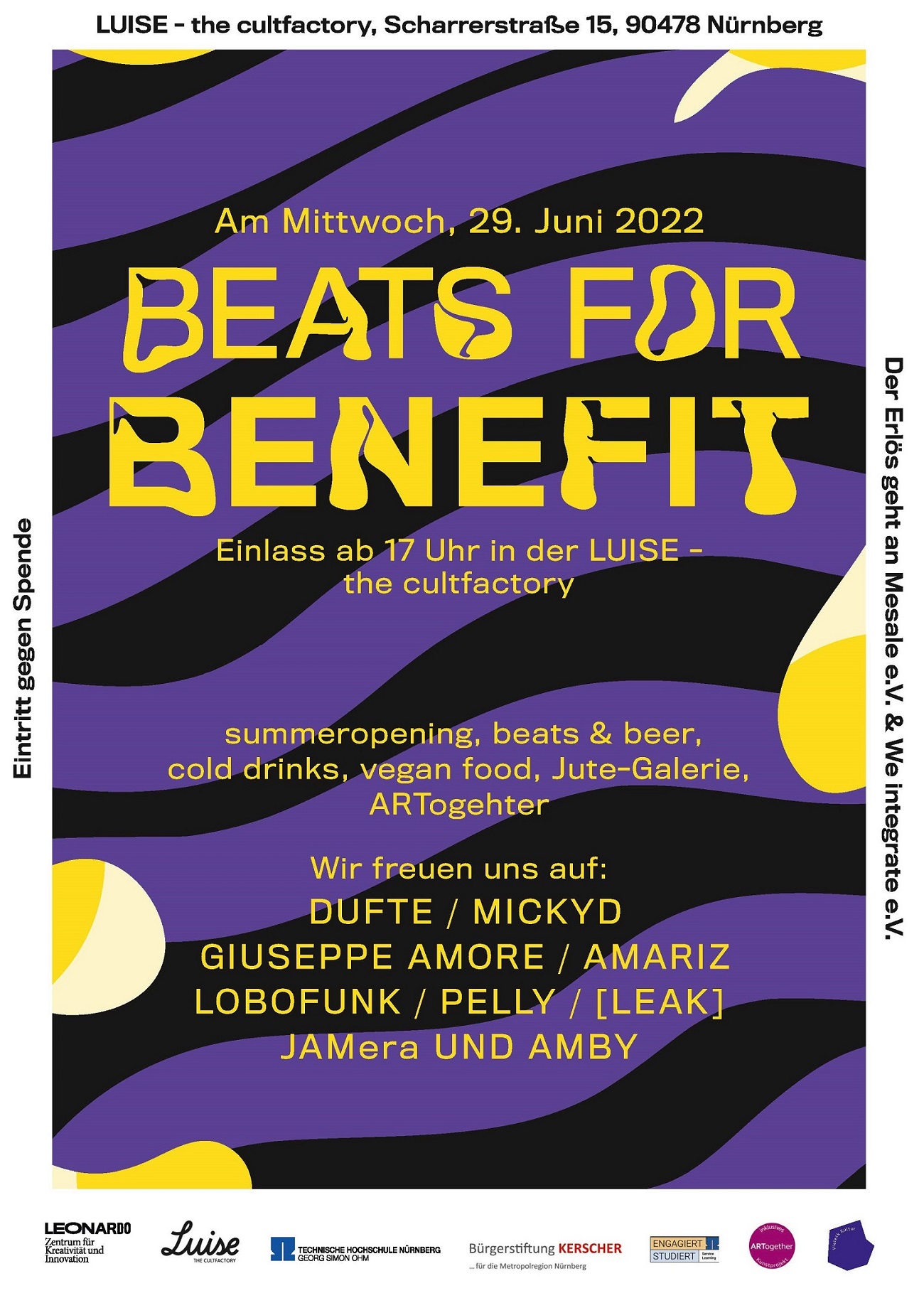 Plakat Beats for benefit